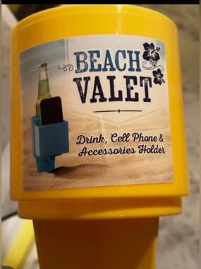 Beach valet cup & phone holders